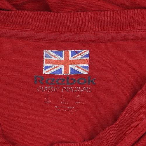 Reebok Men's Red Long Sleeve T-Shirt, Size L