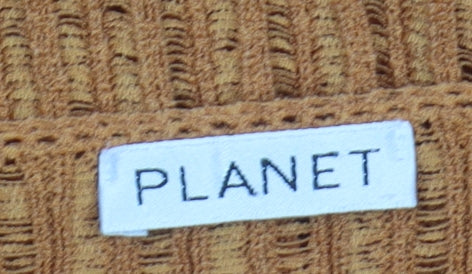 Planet Women's Orange Pullover Jumper M Casual
