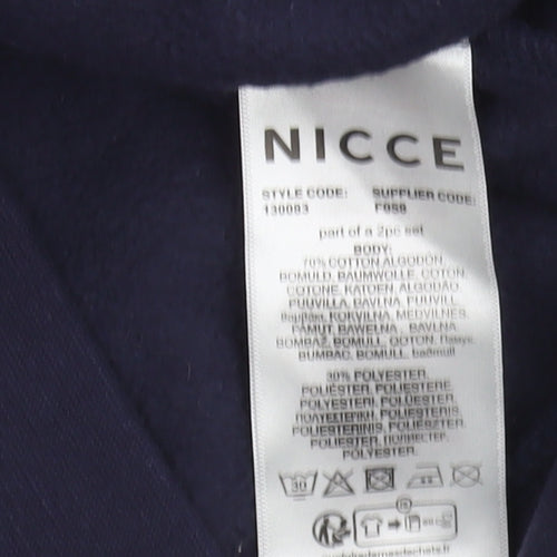 NICCE Boys Blue Pullover Hoodie, Size 9-10, Logo Accent