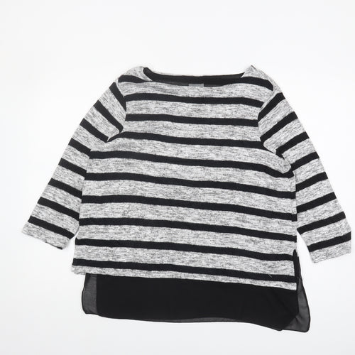 Phase Eight Women's Black Striped Tunic Jumper Size 14
