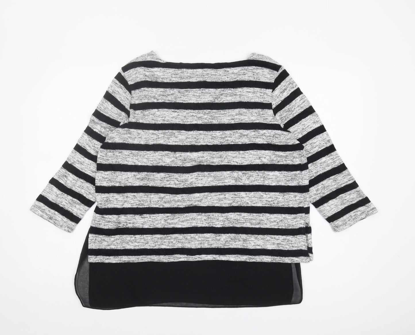 Phase Eight Women's Black Striped Tunic Jumper Size 14