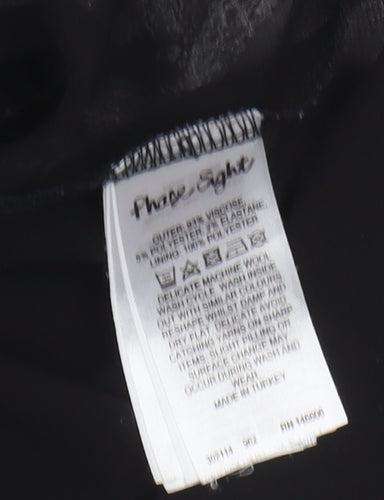 Phase Eight Women's Black Striped Tunic Jumper Size 14