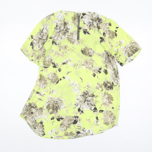 Wallis Women's Green Floral Blouse Size 8