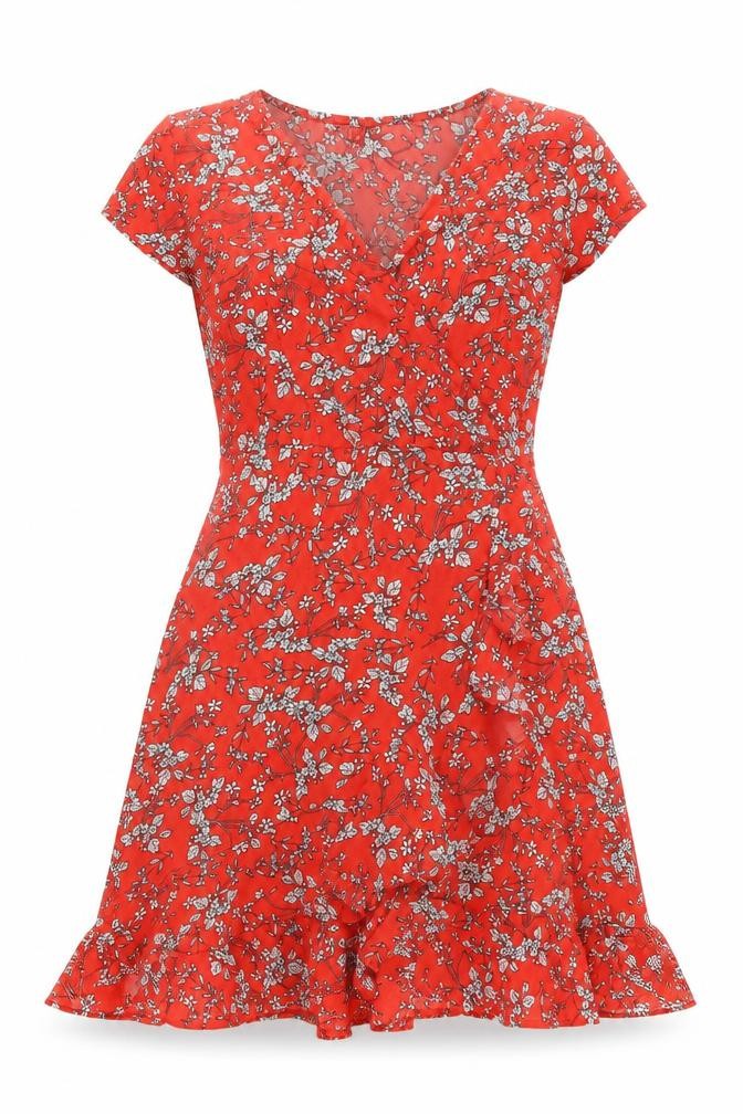 Izabel London Women's Floral Red Dress Size 10