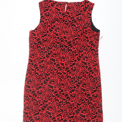 Roman Women's Red Sleeveless Dress in Size 14