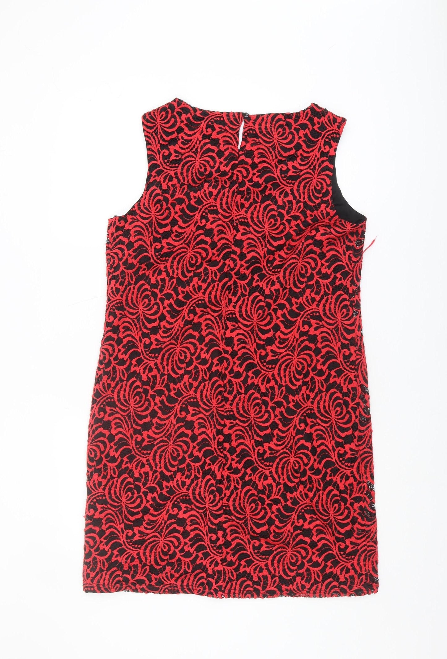 Roman Women's Red Sleeveless Dress in Size 14