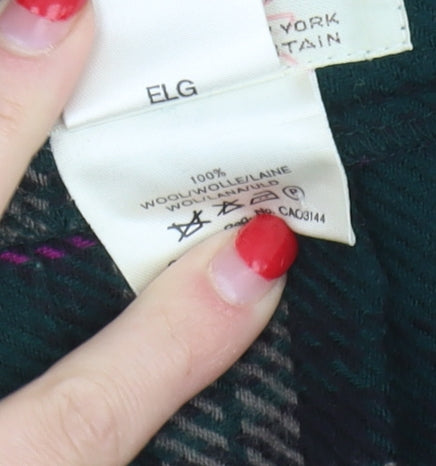 Jaeger Women's Multicoloured Plaid Pleated Midi Skirt, Size 14