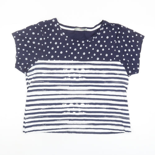 Peter Storm Women's Blue T-Shirt, Size 18, Short Sleeve