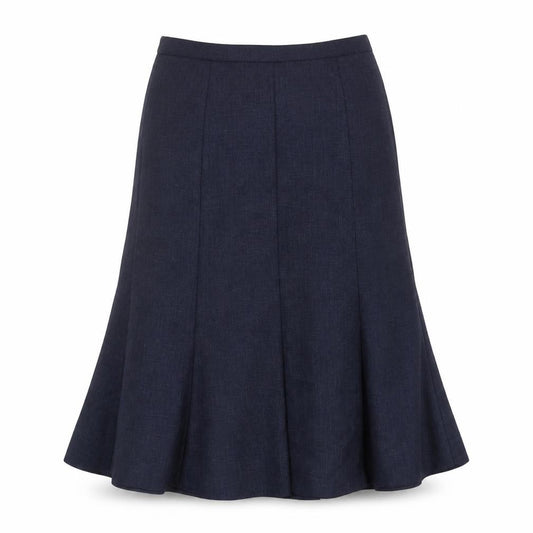 Front view of EWM Women's Blue Skirt, size 10, Elegant Design
