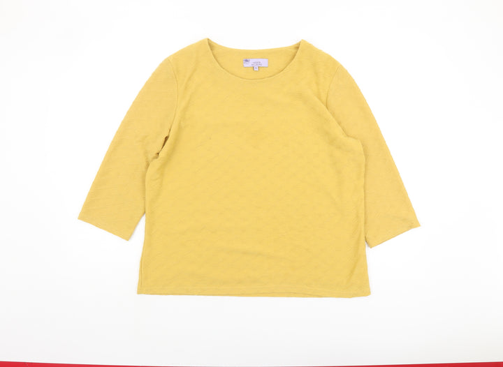 Honor Millburn Women's Yellow 3/4 Sleeve Top Size 16