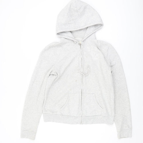 Abercrombie & Fitch Women's Grey M Full Zip Hoodie