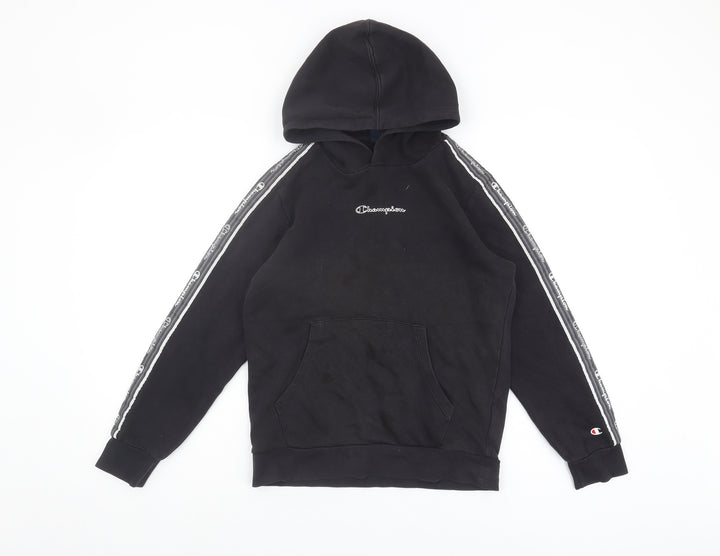 Champion Boys Black Pullover Hoodie 11-12 Years with Logo