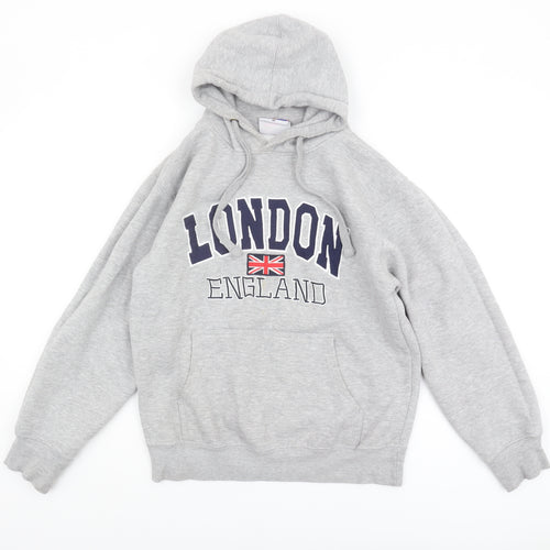 Zone One Grey Pullover Hoodie XS Unisex City Logo