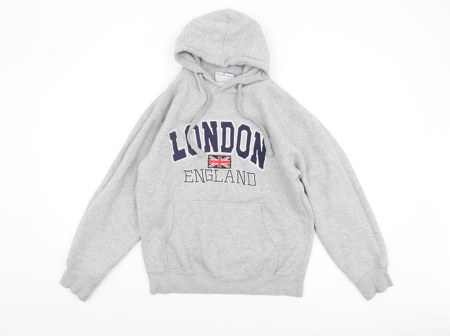 Zone One Grey Pullover Hoodie XS Unisex City Logo