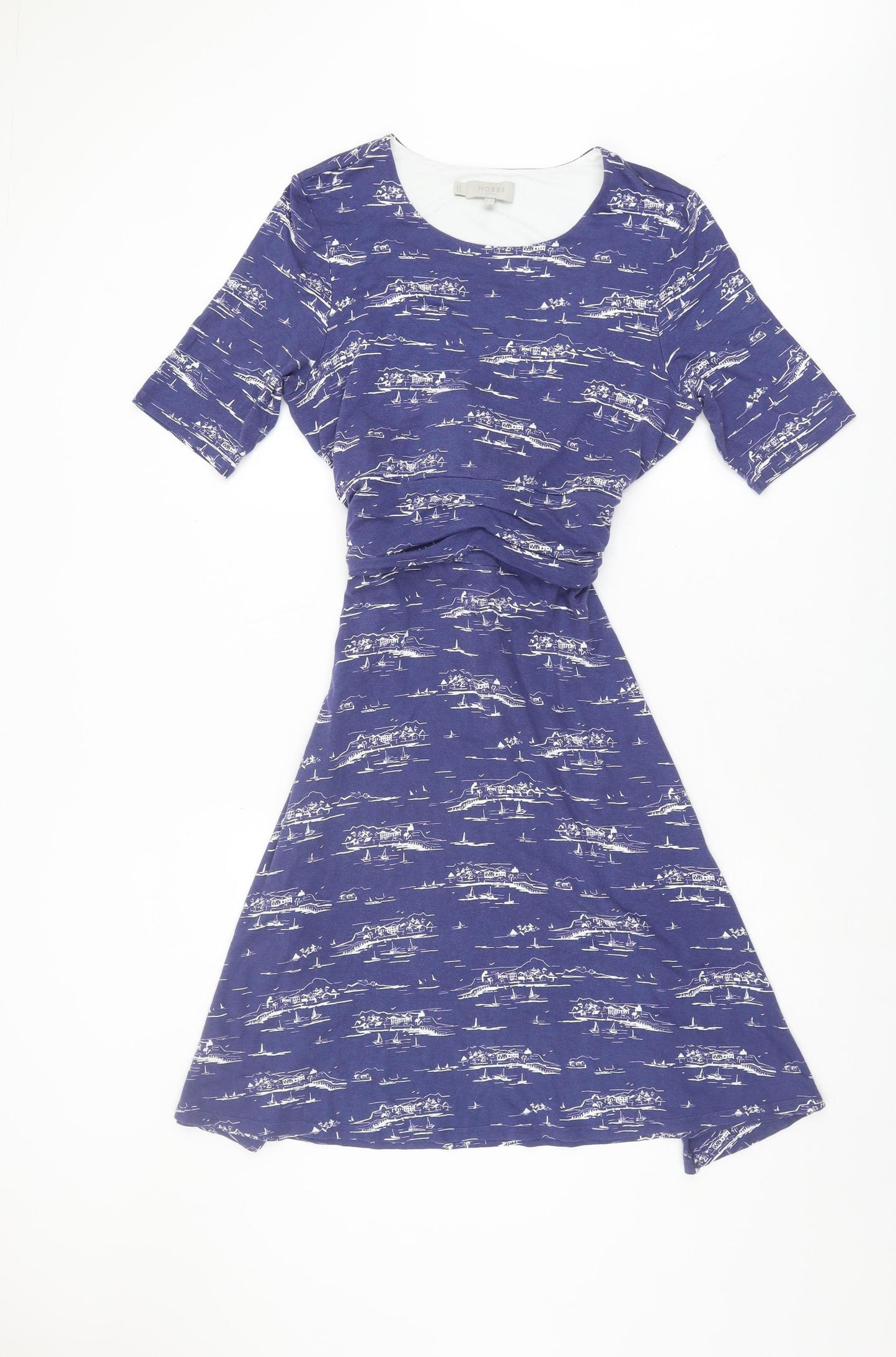 Hobbs Women's Blue A-Line Dress, Size 14, Knee Length