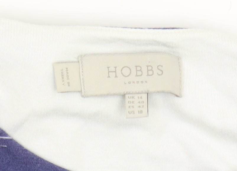 Hobbs Women's Blue A-Line Dress, Size 14, Knee Length