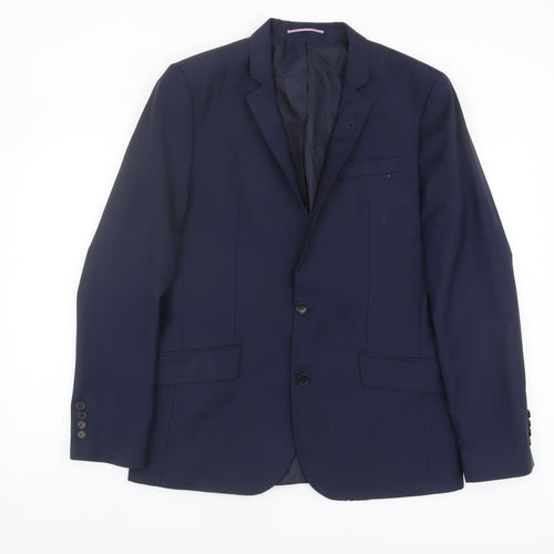 River Island Men's Blue Suit Jacket 42R