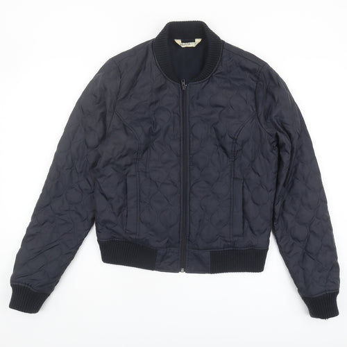 Hollister Men's Black Quilted Jacket L Casual