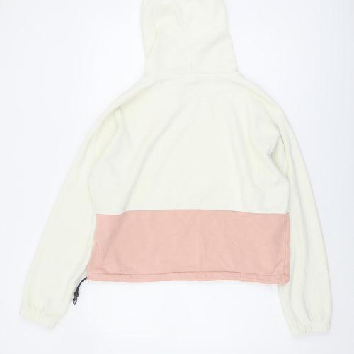 Champion Women's Large Beige Pink Colourblock Hoodie