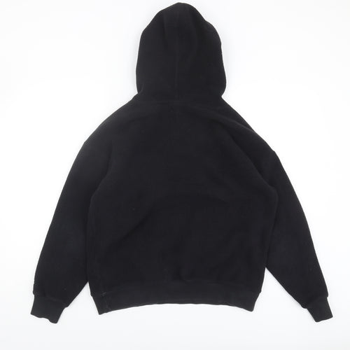 Champion Black Unisex Hoodie S - Logo Sports Fleece Casual