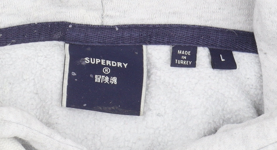 Superdry Men's Grey Full Zip Hoodie L