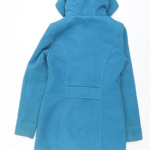 Next Women's Blue Hooded Duffle Coat Size 6