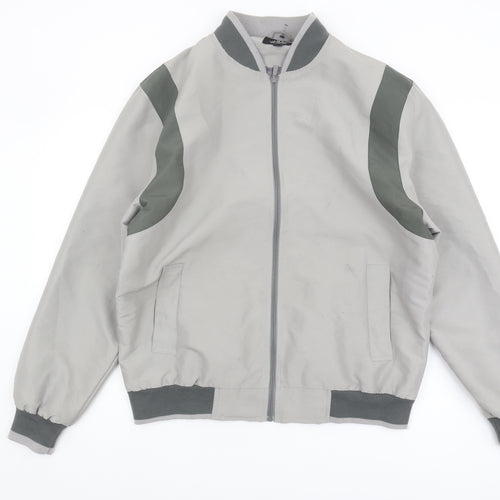 JBC Collection Men’s Grey Bomber Jacket Size L