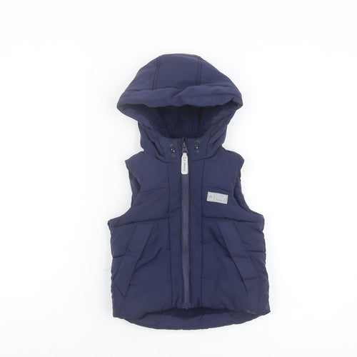 Junior J Unisex Blue Puffer Jacket 12-18M Hooded Winter