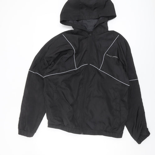 Night Addict Women's Black Hooded Windbreaker Jacket M