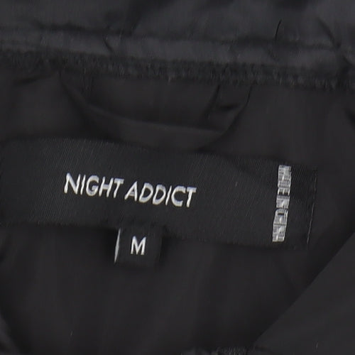 Night Addict Women's Black Hooded Windbreaker Jacket M