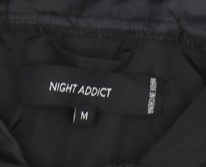 Night Addict Women's Black Hooded Windbreaker Jacket M