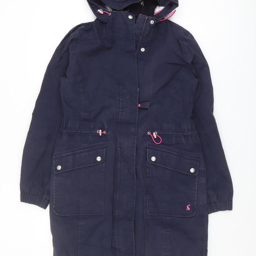 Joules Women's Blue Parka XS Waterproof Coat