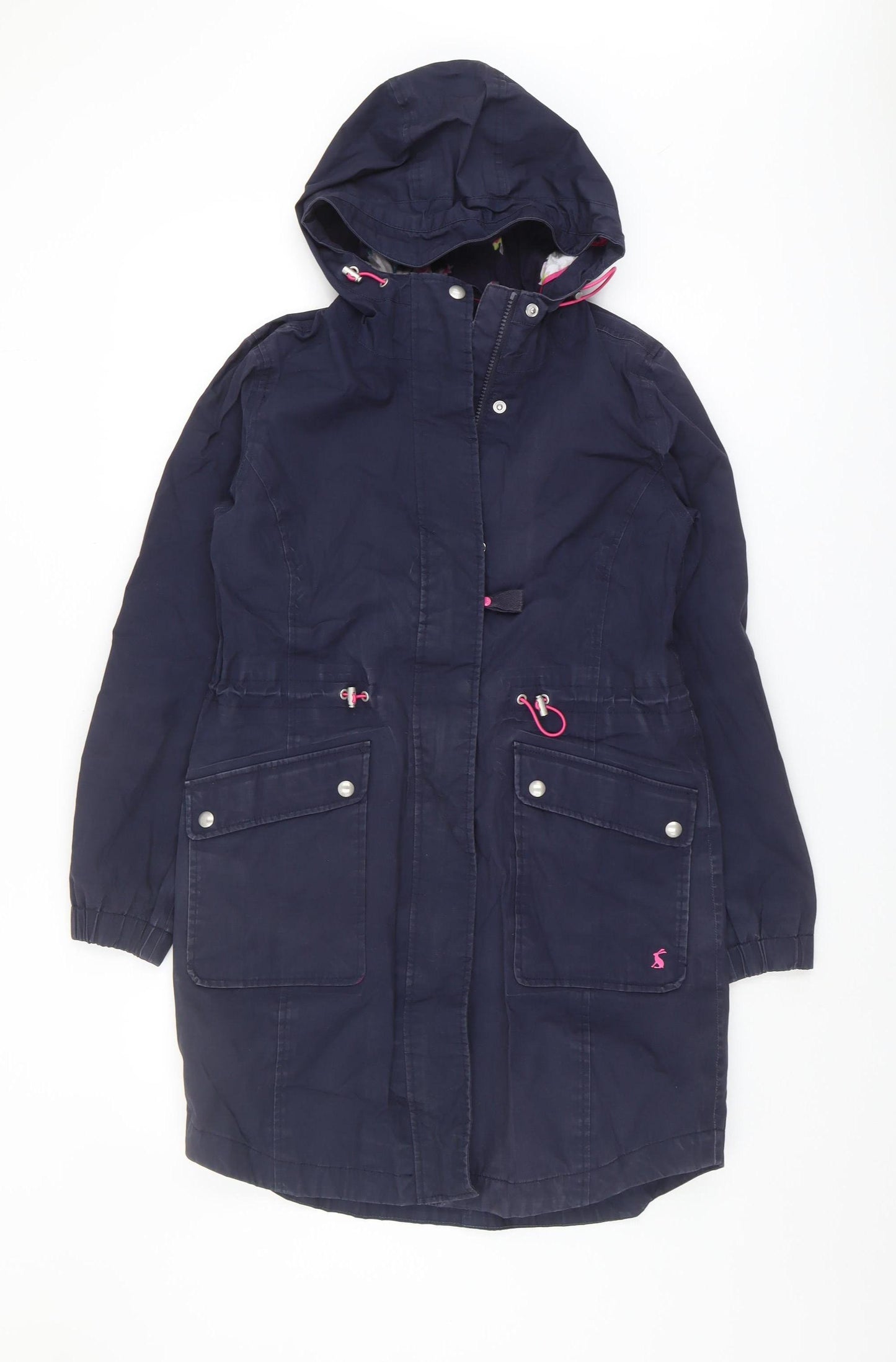 Joules Women's Blue Parka XS Waterproof Coat