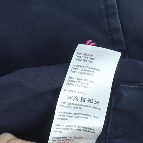 Joules Women's Blue Parka XS Waterproof Coat