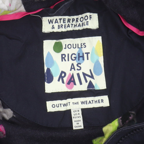 Joules Women's Blue Parka XS Waterproof Coat