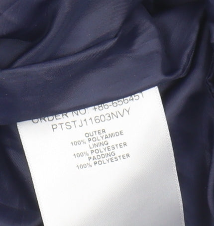 Peter Storm Boys Blue Hooded Puffer Jacket 11-12 Years