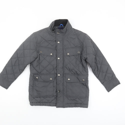 GapKids Boys Grey Quilted Jacket 6-7 Years Hooded