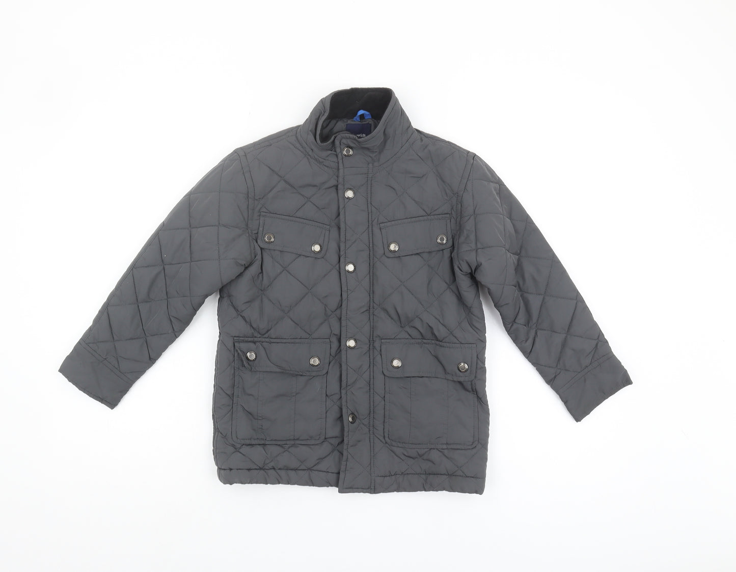 GapKids Boys Grey Quilted Jacket 6-7 Years Hooded