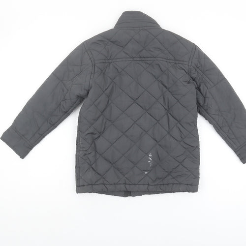 GapKids Boys Grey Quilted Jacket 6-7 Years Hooded