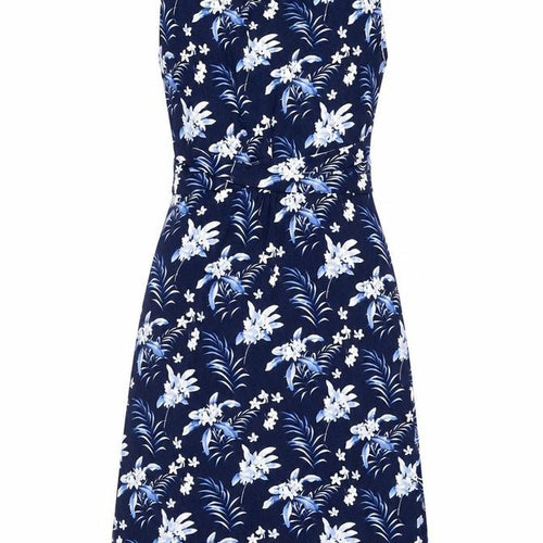 Oasis Women's Blue Floral Dress - S, Sleeveless, Summer