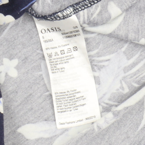 Oasis Women's Blue Floral Dress - S, Sleeveless, Summer