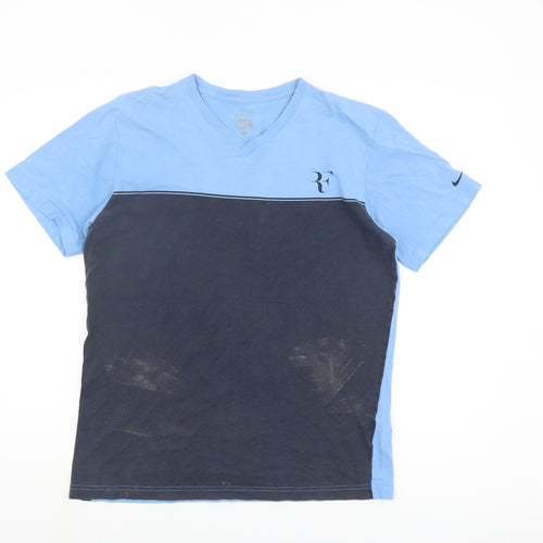 Nike Men's Blue Medium V-Neck T-Shirt