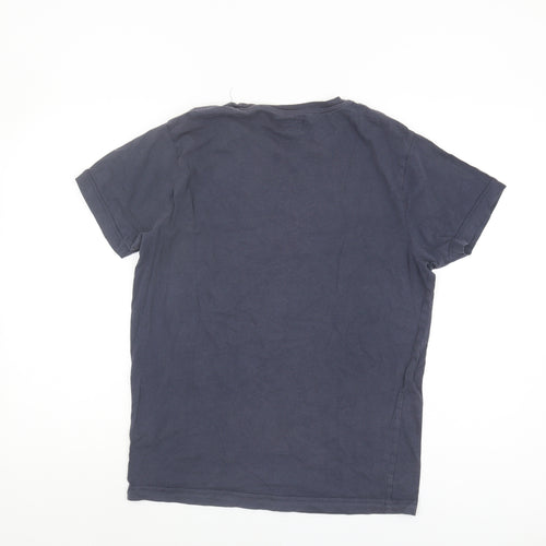 Jack & Jones Men's Blue T-Shirt, M, Graphic Print