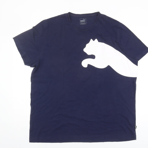 Puma Men's Blue Graphic Print 2XL T-Shirt