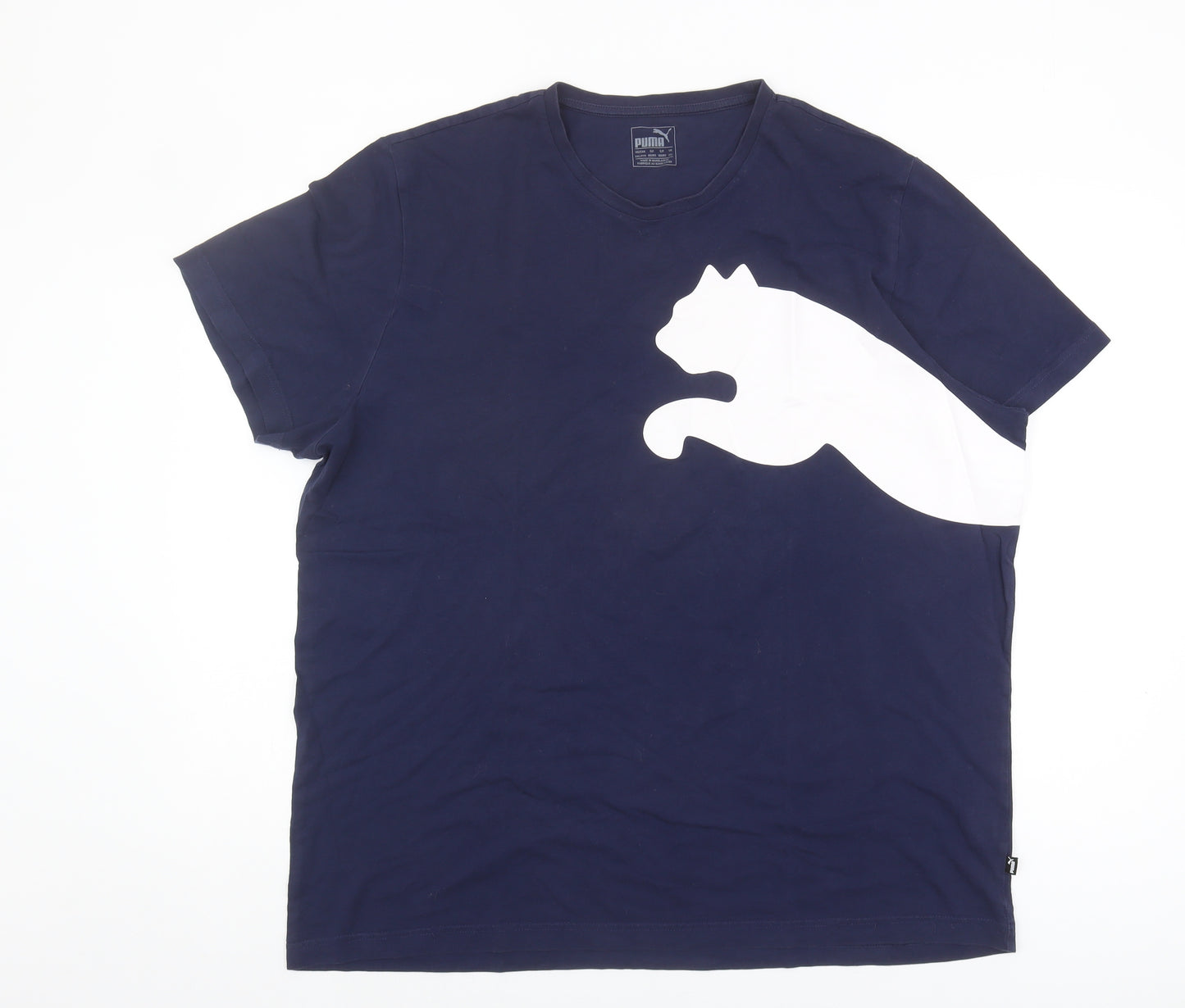 Puma Men's Blue Graphic Print 2XL T-Shirt