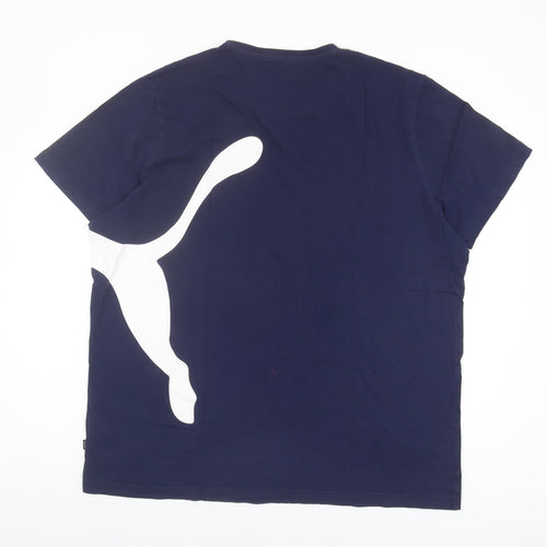 Puma Men's Blue Graphic Print 2XL T-Shirt