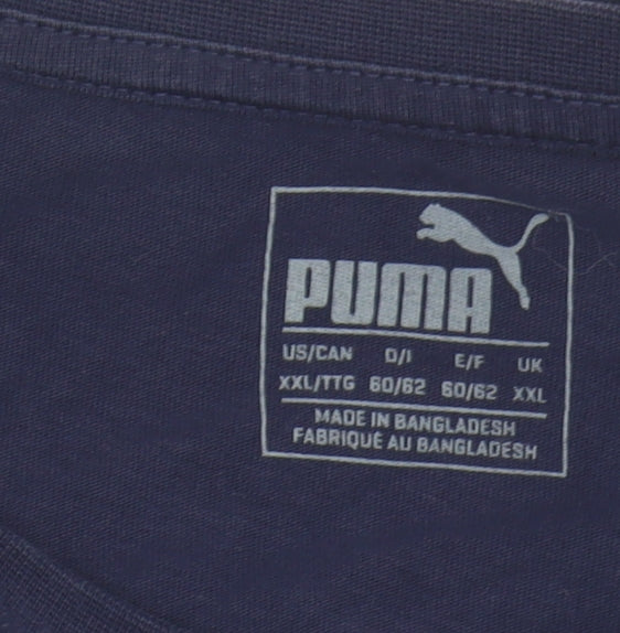 Puma Men's Blue Graphic Print 2XL T-Shirt