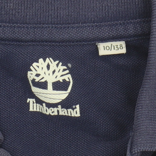 Timberland Boys Blue Polo T-Shirt 10 Years