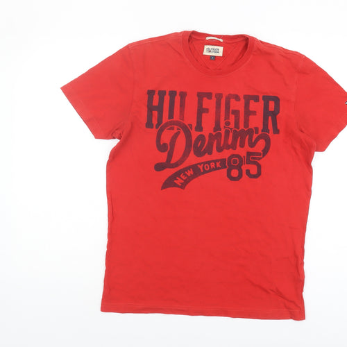 Hilfiger Denim Men's Red Graphic T-Shirt S