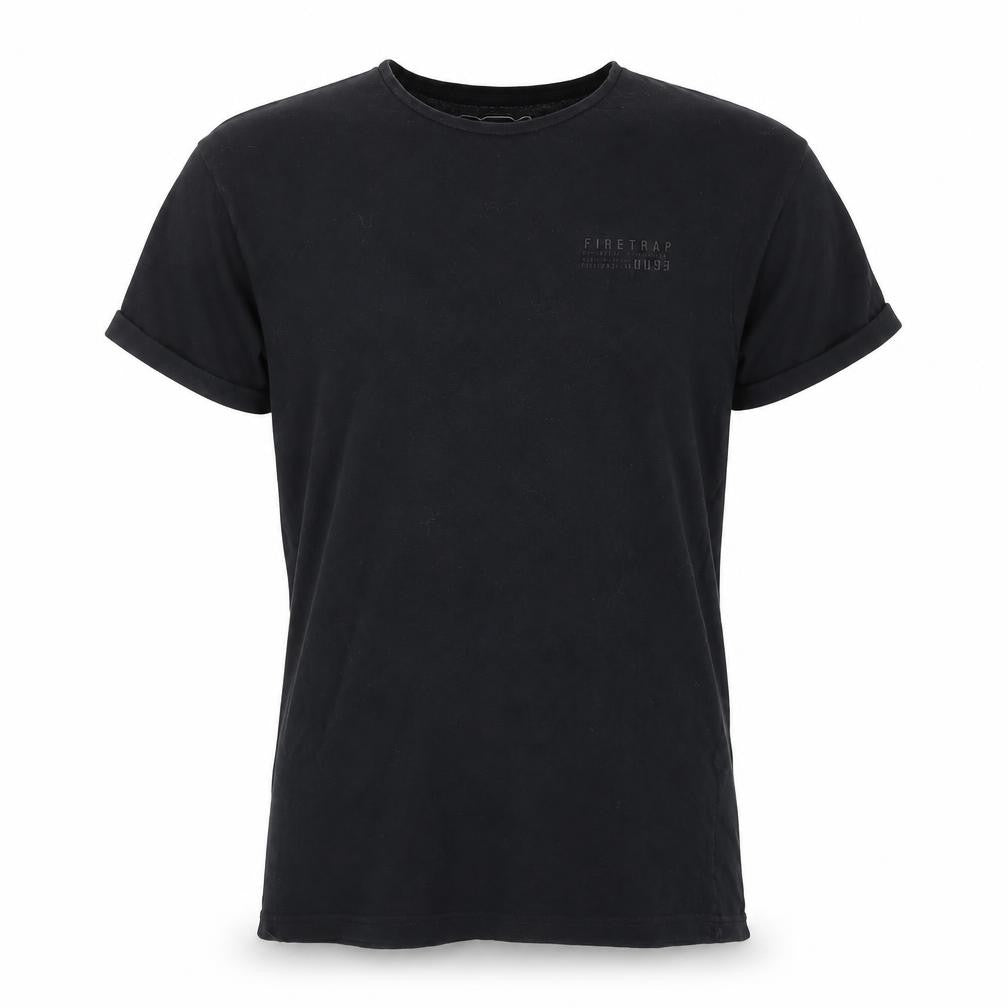 Front view of Firetrap Men's Black Medium Crew Neck T-Shirt